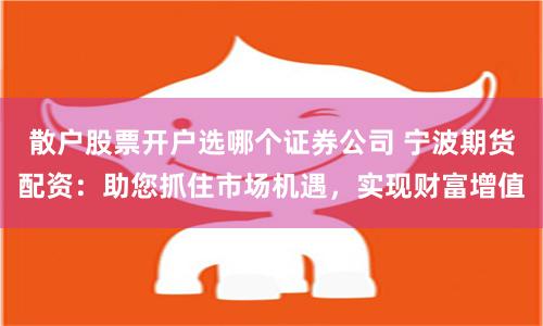散户股票开户选哪个证券公司 宁波期货配资：助您抓住市场机遇，实现财富增值